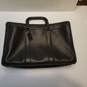 Coach Embassy Briefcase Portfolio Laptop Bag Black Leather  076-8031